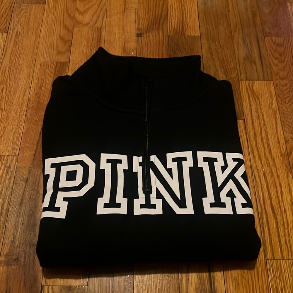 pink quarter zip